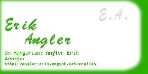 erik angler business card